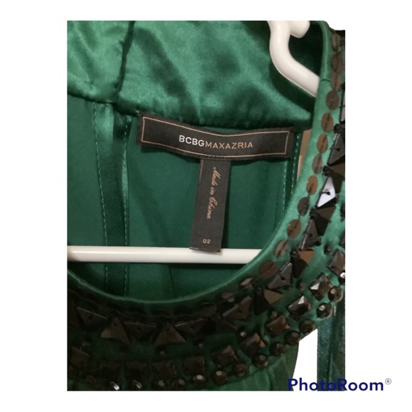 BCBGMAXAZRIA EMERALD DRESS - Picture 8 of 9